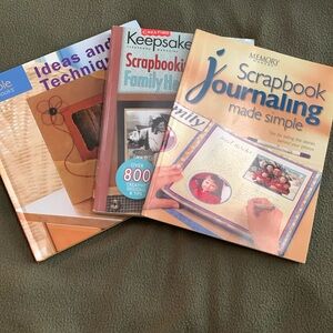 Lot of 3 Scrapbooking books.  1 hardback and 2 soft cover.